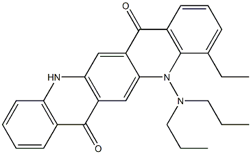 5-(Dipropylamino)-4-ethyl-5,12-dihydroquino[2,3-b]acridine-7,14-dione 结构式