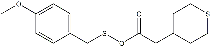 4-[(p-Methoxyphenylmethyl)thio]tetrahydro-2H-thiopyran-4-acetic acid 结构式