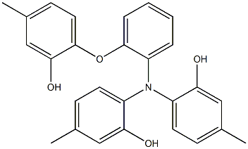 N,N-Bis(2-hydroxy-4-methylphenyl)-2-(2-hydroxy-4-methylphenoxy)benzenamine 结构式