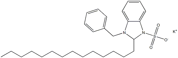 1-Benzyl-2,3-dihydro-2-tetradecyl-1H-benzimidazole-3-sulfonic acid potassium salt 结构式