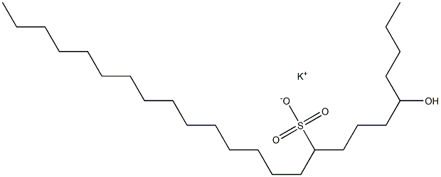 5-Hydroxytetracosane-9-sulfonic acid potassium salt 结构式