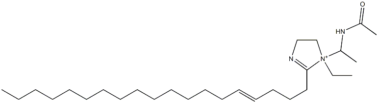 1-[1-(Acetylamino)ethyl]-1-ethyl-2-(4-nonadecenyl)-2-imidazoline-1-ium 结构式