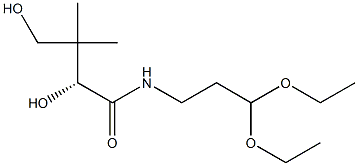 [R,(+)]-N-(3,3-Diethoxypropyl)-2,4-dihydroxy-3,3-dimethylbutyramide 结构式