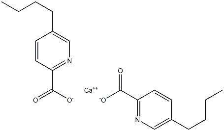 Bis(5-butyl-2-pyridinecarboxylic acid)calcium salt 结构式