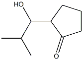 2-(1-Hydroxy-2-methylpropyl)cyclopentanone 结构式