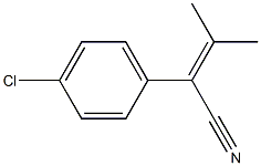 2-(p-Chlorophenyl)-3-methyl-2-butenenitrile 结构式