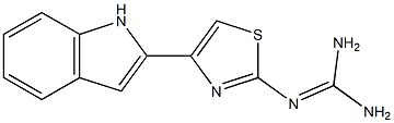 2-[[Amino(amino)methylene]amino]-4-(1H-indol-2-yl)thiazole 结构式