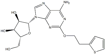 2-[2-(2-Thienyl)ethoxy]adenosine 结构式