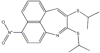 2,3-Bis(isopropylthio)-7-nitronaphth[1,8-bc]azepine 结构式