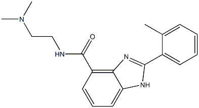 2-(2-Methylphenyl)-N-[2-(dimethylamino)ethyl]-1H-benzimidazole-4-carboxamide 结构式