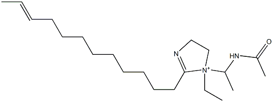 1-[1-(Acetylamino)ethyl]-2-(10-dodecenyl)-1-ethyl-2-imidazoline-1-ium 结构式
