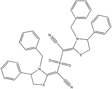 Phenyl[cyano(3-benzylthiazolidin-2-ylidene)methyl] sulfone 结构式