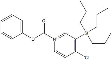 4-Chloro-1-phenoxycarbonyl-3-(tripropylsilyl)pyridinium 结构式