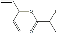 2-Iodopropionic acid 1-ethenyl-2-propenyl ester 结构式