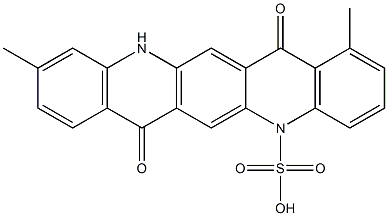 5,7,12,14-Tetrahydro-1,10-dimethyl-7,14-dioxoquino[2,3-b]acridine-5-sulfonic acid 结构式