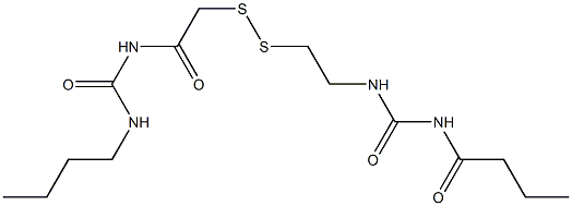 1-Butyryl-3-[2-[[(3-butylureido)carbonylmethyl]dithio]ethyl]urea 结构式