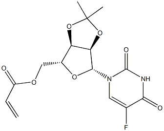 5-Fluoro-5'-O-acryloyl-2'-O,3'-O-(propane-2,2-diyl)uridine 结构式