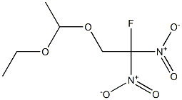 Acetaldehyde ethyl(2-fluoro-2,2-dinitroethyl)acetal 结构式