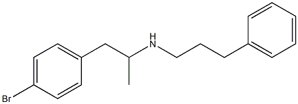 N-[1-Methyl-2-(4-bromophenyl)ethyl]-3-phenylpropan-1-amine 结构式