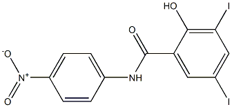 N-[4-Nitrophenyl]-2-hydroxy-3,5-diiodobenzamide 结构式