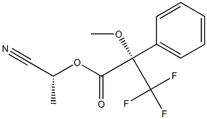 (S)-3,3,3-Trifluoro-2-methoxy-2-phenylpropanoic acid (R)-1-cyanoethyl ester 结构式