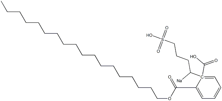 Phthalic acid 1-octadecyl 2-(1-sodiosulfobutyl) ester 结构式