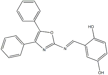 2-(2,5-Dihydroxybenzylideneamino)-4,5-diphenyloxazole 结构式