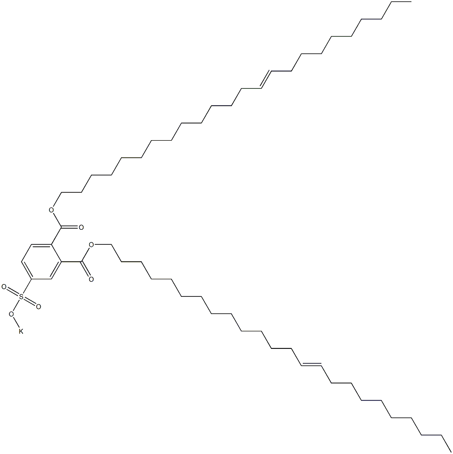 4-(Potassiosulfo)phthalic acid di(14-tetracosenyl) ester 结构式