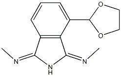 2,3-Dihydro-1,3-bis(methylimino)-7-(1,3-dioxolan-2-yl)-1H-isoindole 结构式