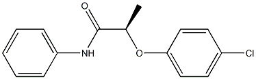 [R,(+)]-2-(p-Chlorophenoxy)-N-phenylpropionamide 结构式