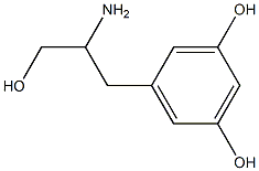 2-Amino-3-(3,5-dihydroxyphenyl)-1-propanol 结构式