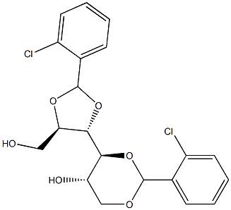 2-O,3-O:4-O,6-O-Bis(2-chlorobenzylidene)-L-glucitol 结构式