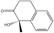 [S,(+)]-1-Hydroxy-1-methyl-3,4-dihydronaphthalene-2(1H)-one 结构式