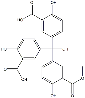 5,5',5''-(Hydroxymethylidyne)tris(2-hydroxybenzoic acid methyl) ester 结构式