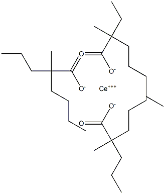Cerium(III)2-ethyl-2-methylheptanoatebis(2-methyl-2-propylhexanoate) 结构式