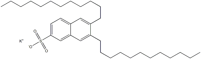 6,7-Didodecyl-2-naphthalenesulfonic acid potassium salt 结构式