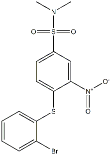 2-(o-Bromophenylthio)-5-dimethylaminosulfonyl-1-nitrobenzene 结构式