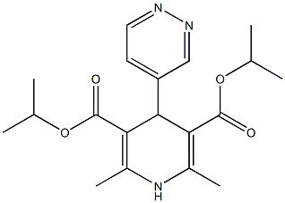 1,4-Dihydro-2,6-dimethyl-4-(4-pyridazinyl)pyridine-3,5-dicarboxylic acid diisopropyl ester 结构式