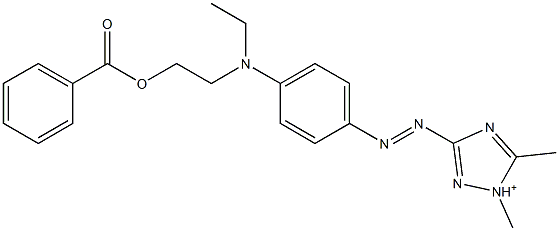 3-[[4-[[2-(Benzoyloxy)ethyl]ethylamino]phenyl]azo]-1,5-dimethyl-1H-1,2,4-triazole-1-cation 结构式