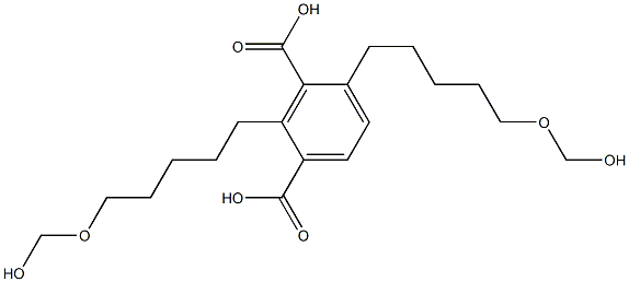 2,4-Bis[5-(hydroxymethoxy)pentyl]isophthalic acid 结构式