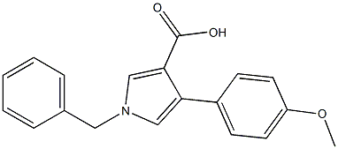 1-Benzyl-4-(4-methoxyphenyl)-1H-pyrrole-3-carboxylic acid 结构式