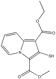 1-Ethoxycarbonyl-3-methoxycarbonylindolizine-2-thiol 结构式