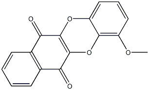 1-Methoxybenzo[b]naphtho[2,3-e][1,4]dioxin-6,11-dione 结构式