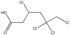 3,5,5,6-Tetrachlorohexanoic acid 结构式