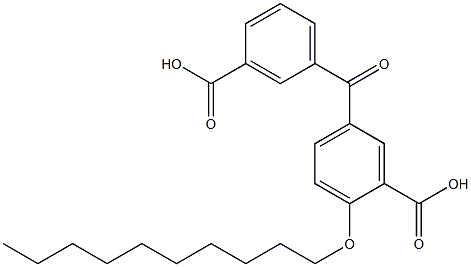 2-Decyloxy-5-(3-carboxybenzoyl)benzoic acid 结构式