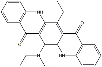 6-(Diethylamino)-13-ethyl-5,12-dihydroquino[2,3-b]acridine-7,14-dione 结构式