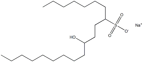 11-Hydroxyicosane-8-sulfonic acid sodium salt 结构式