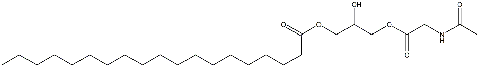 1-[(N-Acetylglycyl)oxy]-2,3-propanediol 3-nonadecanoate 结构式