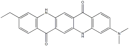 3-(Dimethylamino)-10-ethyl-5,12-dihydroquino[2,3-b]acridine-7,14-dione 结构式