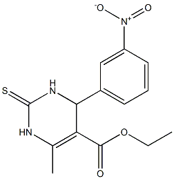 1,2,3,4-Tetrahydro-2-thioxo-4-(3-nitrophenyl)-6-methylpyrimidine-5-carboxylic acid ethyl ester 结构式